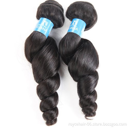 Soft And Smooth Loose Wave Brazilian Hair Extensions With Lace Frontals Closure,Virgin Hair Bundles With Closure